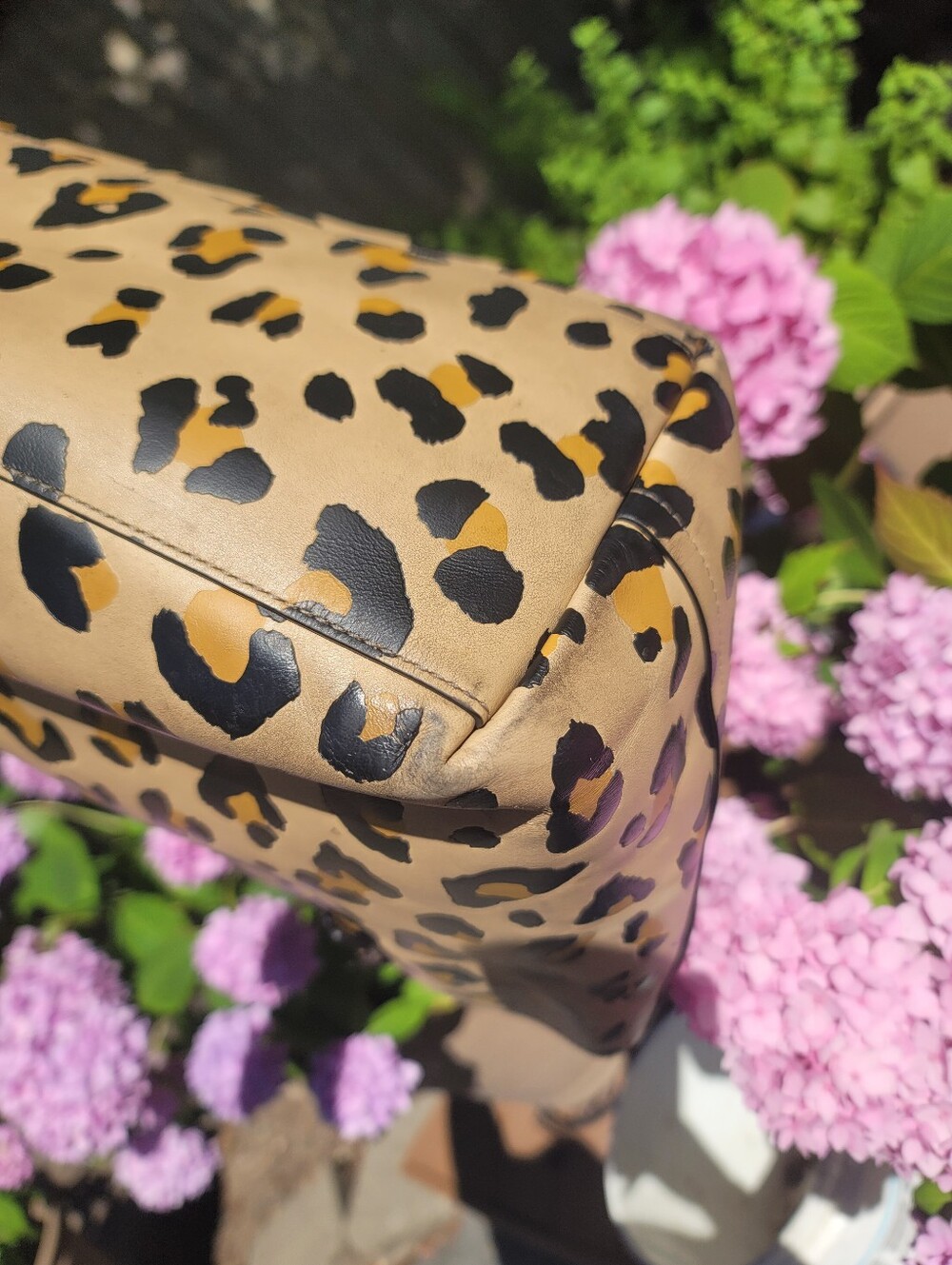 Coach Market Leopard Print Calf Leather Tote - Picture 5 of 16